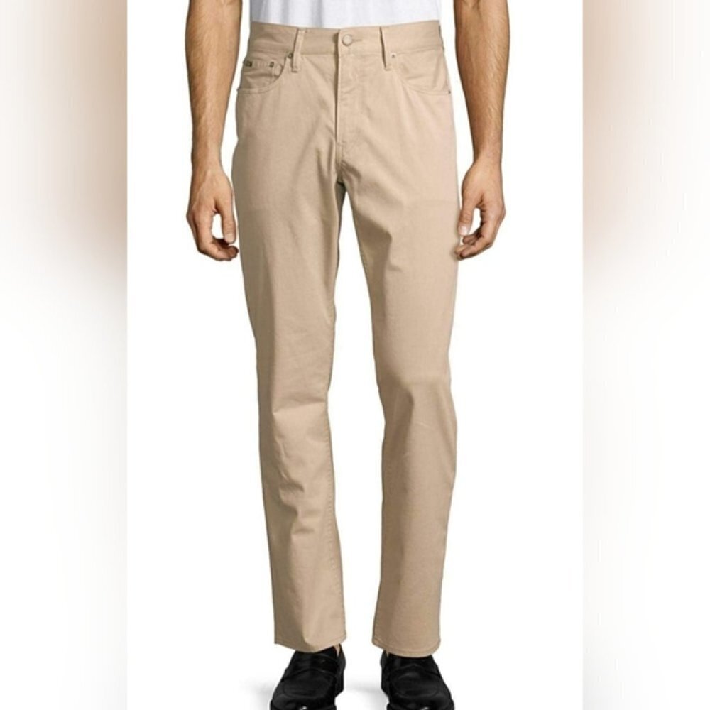 Polo Ralph Lauren Mens Prospect Chino Pants Tan Straight Fit 40x30 Classic